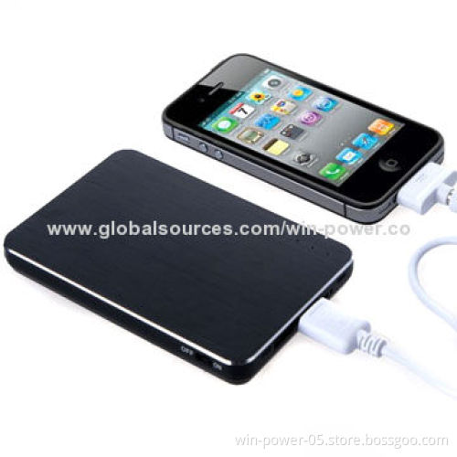 Portable Mobile Phone Charger, 6,000mAh High-capacity Li-ion Battery/LED to Display Charging Status